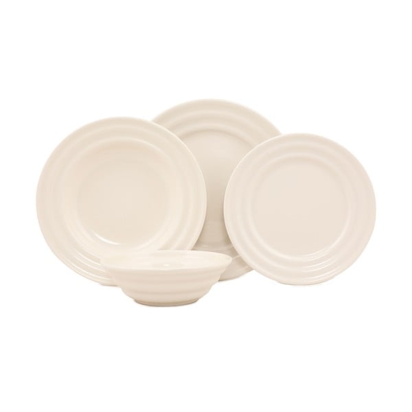 Комплект прибори за хранене от бял порцелан Classic от 24 части Pearl - Kütahya Porselen