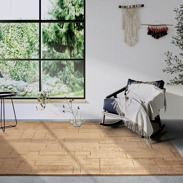 Бежов ръчно изработен вълнен килим 80x150 cm Wilhelmine – Villeroy&Boch-image-1