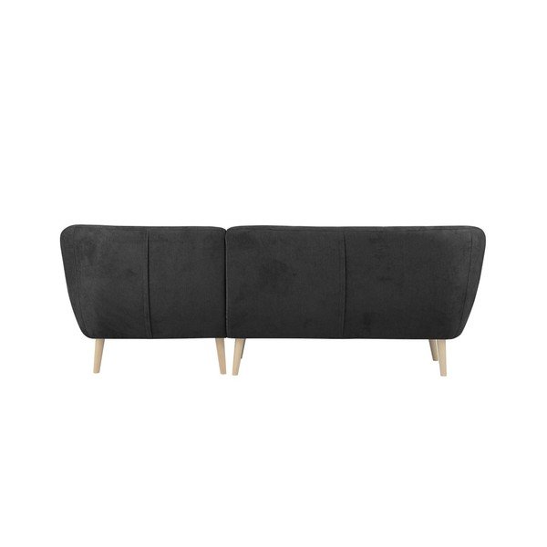 Tmavě šedá pohovka s lenoškou na pravé straně Mazzini Sofas Sicile-image-2
