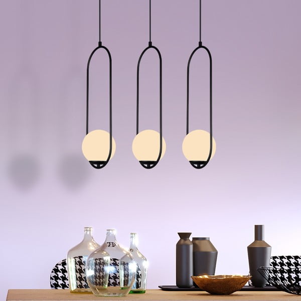 Черно висящо осветително тяло, височина 146 cm Arch - Squid Lighting-image-3