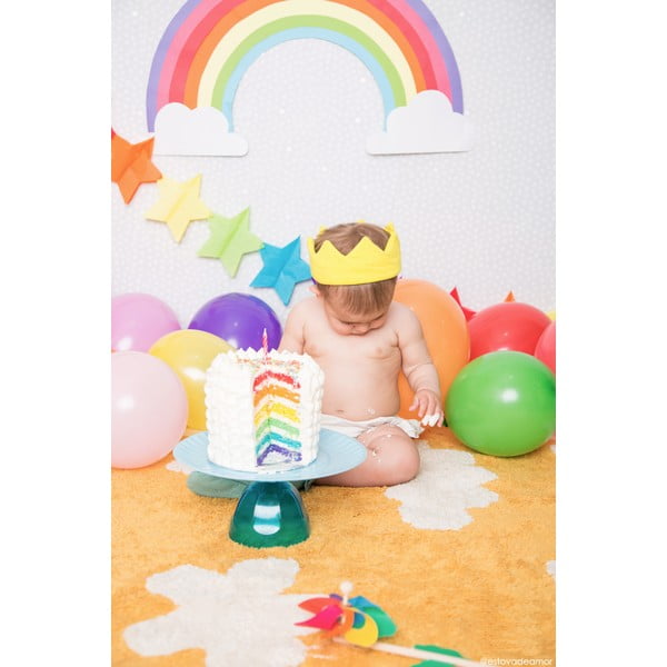 Памучен ръчно изработен детски килим подходящ за пране горчица 120x160 cm Clouds Mustard – Lorena Canals-image-3