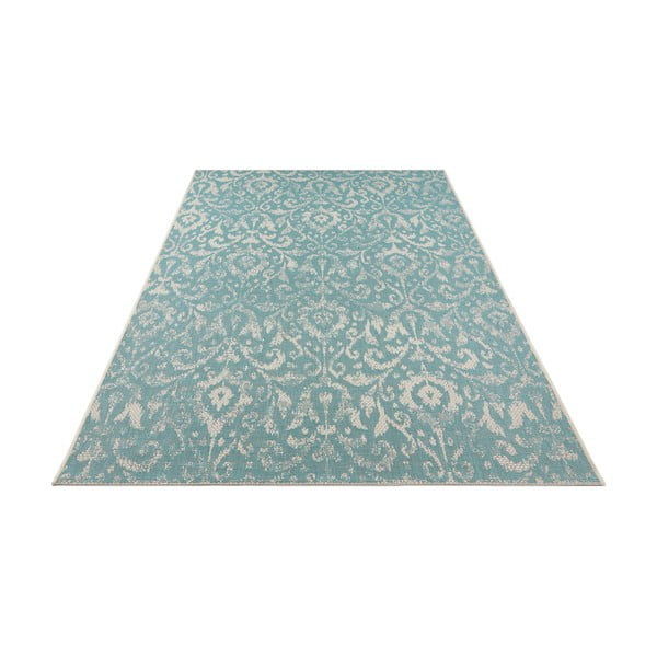 Тюркоазен и бежов килим на открито , 140 x 200 cm Hatta - NORTHRUGS-image-2