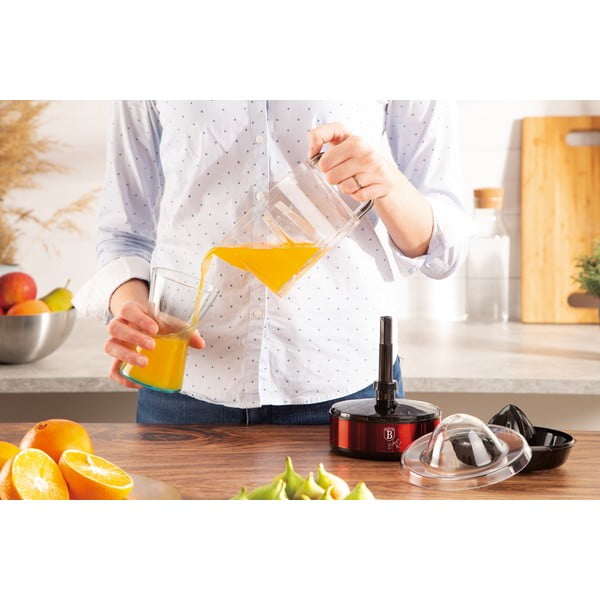 Червена електрическа цитрусова преса Burgundy Metallic Line - BerlingerHaus-image-2