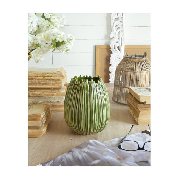 Зелена керамична ваза Arizona Big Bowl, ⌀ 18 cm - Orchidea Milano