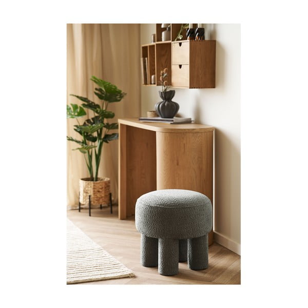 Тъмносива шенилова табуретка Canberra – House Nordic-image-1