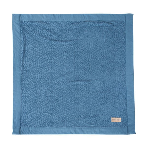 Синьо  муселиново бебешко одеяло 80x80 cm Seashells – Roba
