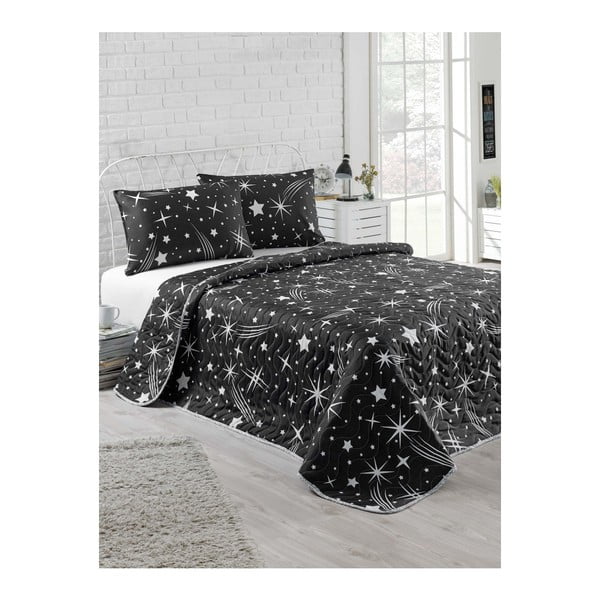 Комплект покривка за двойно легло и калъфка за възглавница Starry Night, 200 x 220 cm Halley - Mijolnir