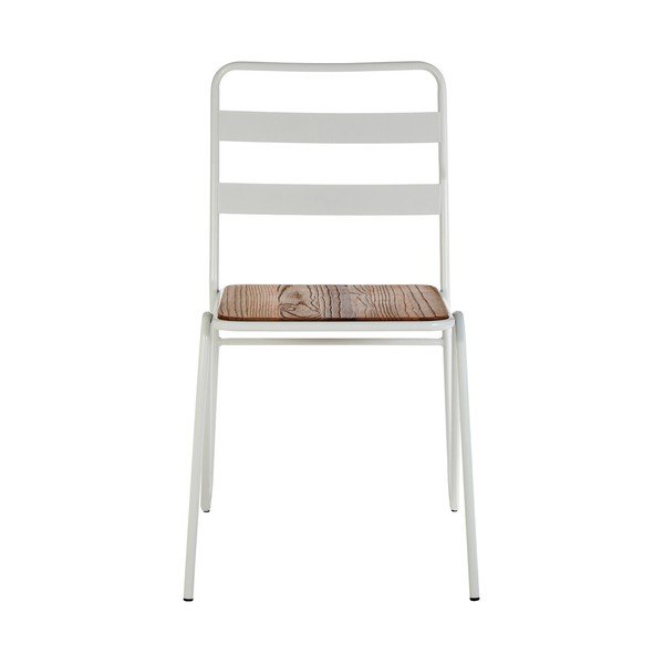 Бял/в естествен цвят трапезен стол от масивен бряст District – Premier Housewares-image-2
