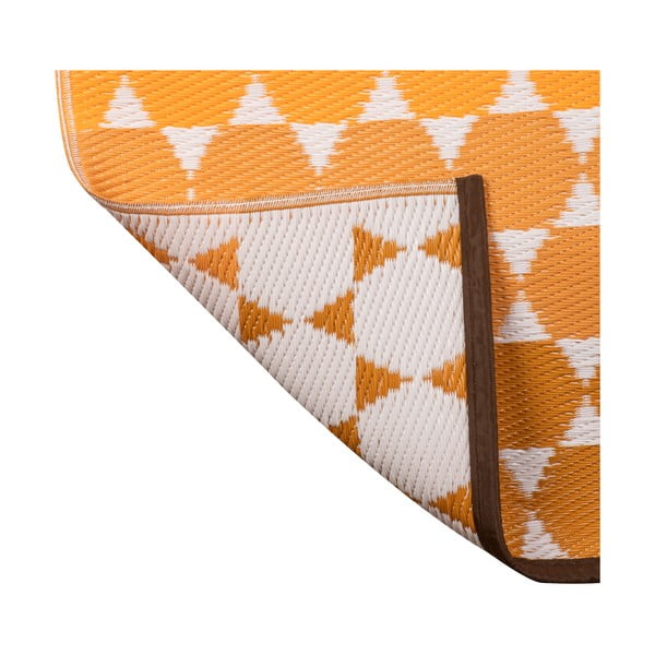 Оранжев килим за външна употреба Шестоъгълник, 90 x 150 cm - Green Decore-image-3