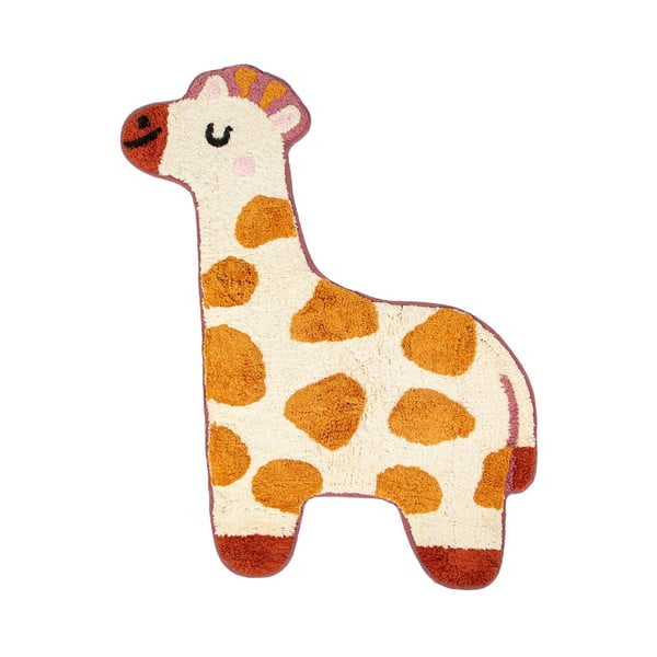 Детски памучен килим в оранжево и бежово , 57 x 80 cm Giraffe - Sass & Belle