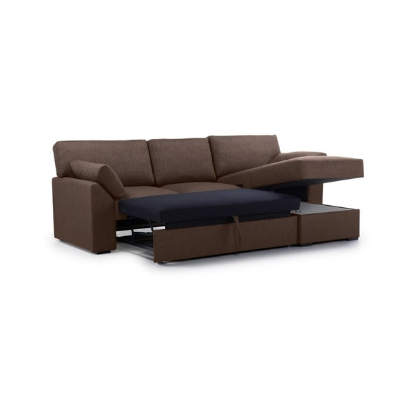 Кафяв разтегателен ъглов диван (десен ъгъл) Janson – Scandic-image-3