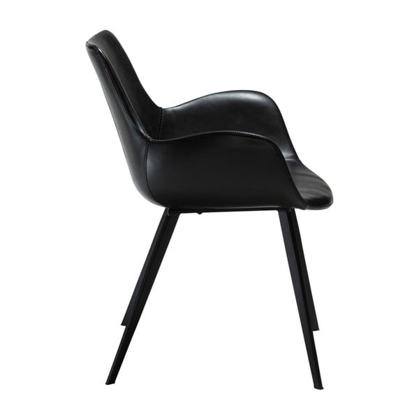 Černá koženková jídelní židle s područkami DAN-FORM Denmark Hype-image-3