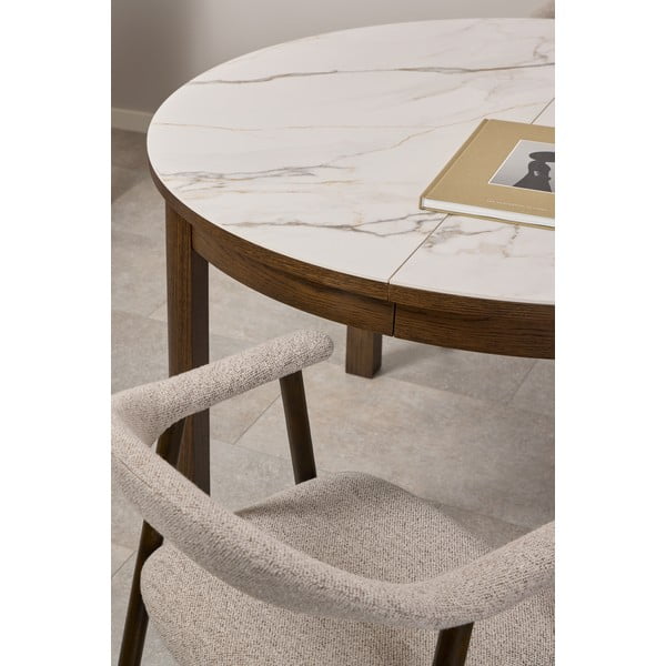 Кръгла сгъваема трапезна маса с керамичен плот ø 120 cm Southampton – Actona-image-1