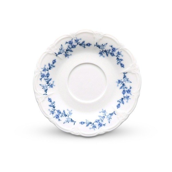 Бяла/синя порцеланова чинийка ø 16,5 cm Retro – BonBistro