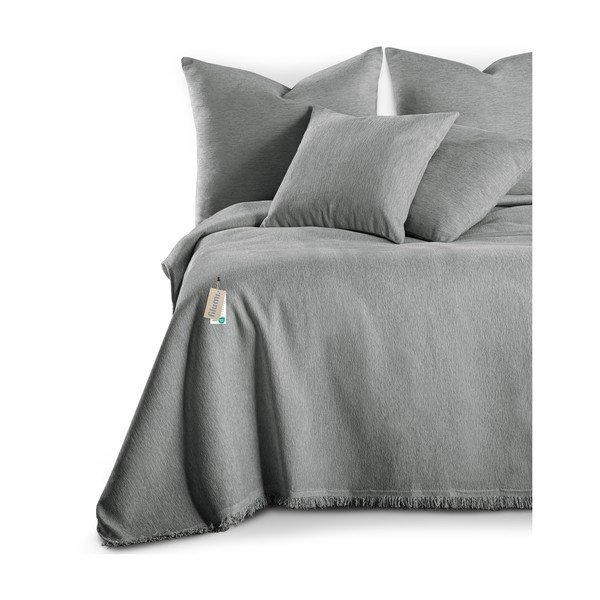 Сиво покривало за легло от шенил 220x240 cm Talo – Filumi