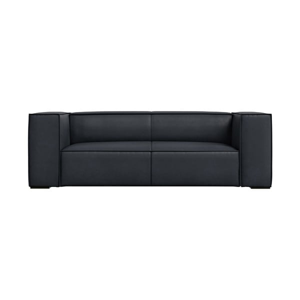 Тъмносин кожен диван 212 cm Madame – Windsor & Co Sofas