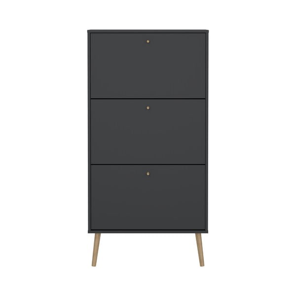 Антрацитна закачалка за обувки с панти Bodo - Tvilum-image-2