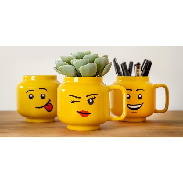 Жълта керамична бебешка чаша 255 ml Head - LEGO®-image-2
