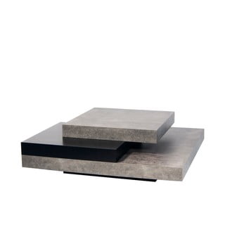 Масичка за кафе в бетонен декор с черни детайли Slate - TemaHome
