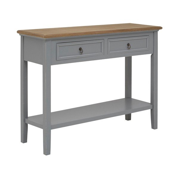 Сива конзолна маса от масивна Пауловния 34,5x99 cm Henley – Premier Housewares
