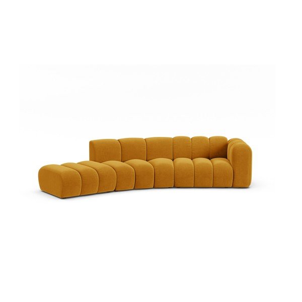 Жълт ъглов диван (десен ъгъл) Lupine – Micadoni Home