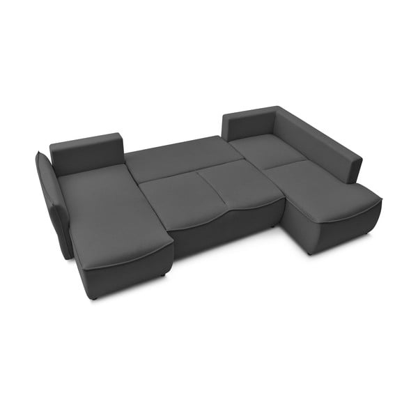 Тъмносив ъглов разтегателен диван (десен ъгъл) Leon - Bobochic Paris-image-4