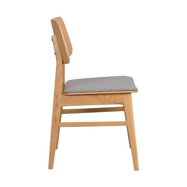 Светлокафяв трапезен стол със светлосива седалка Nagano - Rowico-image-3