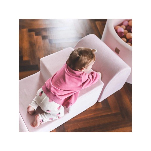 Бежова кадифена катерушка от пяна 45x143x30 cm Montessori – Meowbaby-image-4