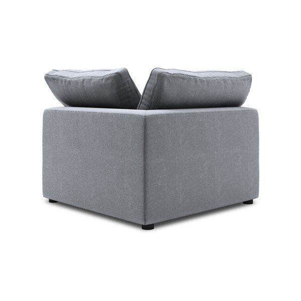 Сива реверсивна ъглова част от модулен диван от велур Galaxy - Windsor & Co Sofas-image-2