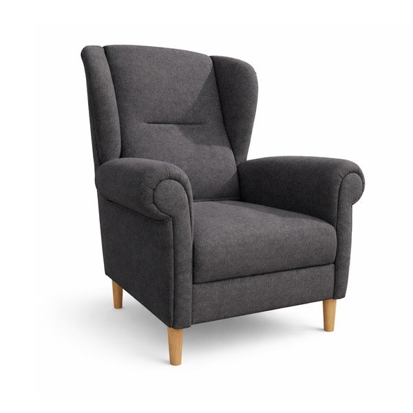 Тъмносиво кресло крило Swan – Ropez