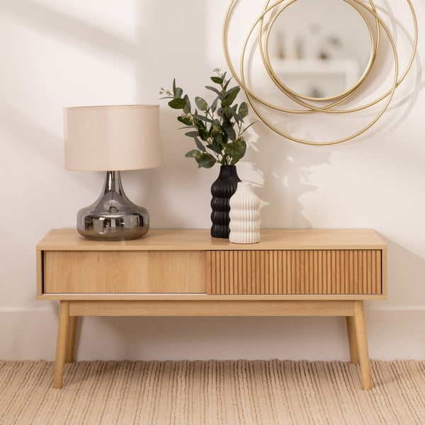 Маса за телевизор в естествен цвят 115x48x40 cm Naroa – Casa Selección-image-1