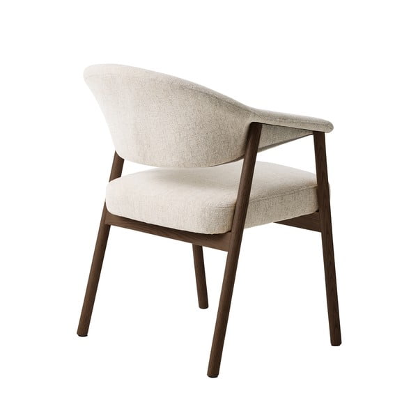 Кремави трапезни столове в комплект с подлакътници 2 бр. от масивен дъб Elk – Unique Furniture-image-4