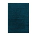 Тъмносин ръчно изработен вълнен килим 120x170 cm Textured Wool Border – Flair Rugs