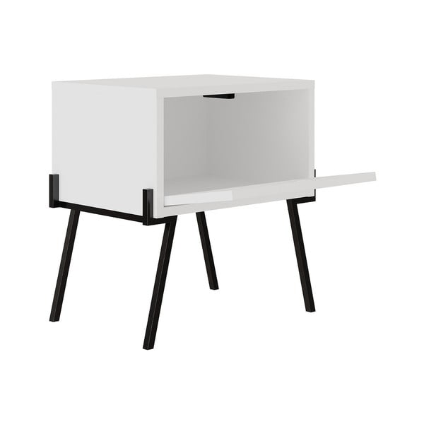 Бяло нощно шкафче Naive - Kalune Design-image-2