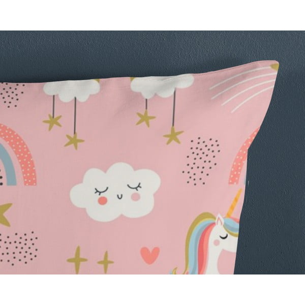 Синьо -розово единично  памучно детско спално бельо 140x200 cm Suus – Good Morning-image-3