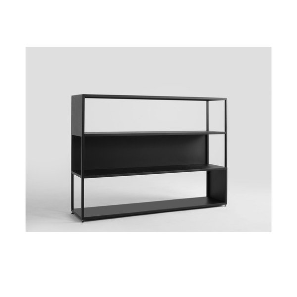 Черна метална етажерка за книги 150x110 cm Hyller - CustomForm-image-4