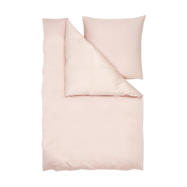 Розово памучно спално бельо от сатен за двойно легло , 200 x 200 cm - Westwing Collection