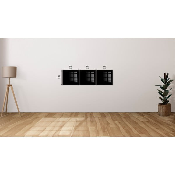 Картини в комплект от 3 бр. 40x40 cm City - Wallity-image-3