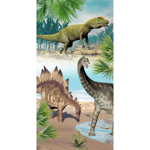 Детска кадифена плажна кърпа 75x150 cm Dino – Good Morning