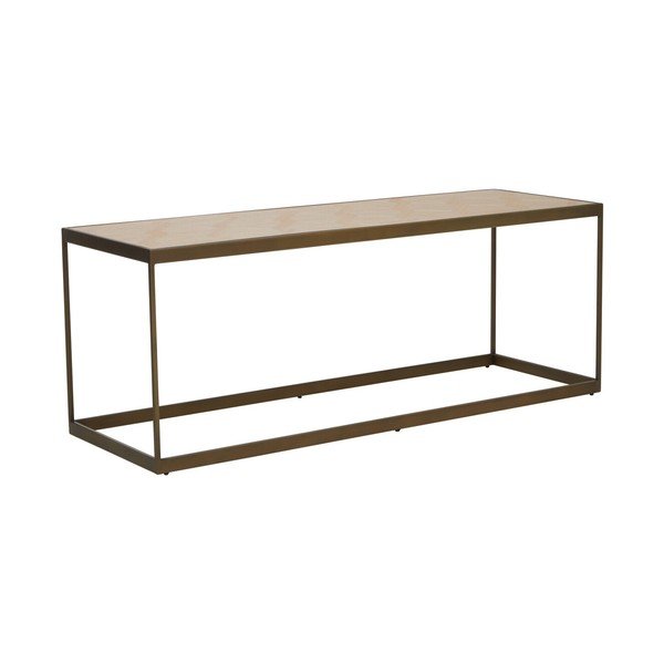 Кафява/в естествен цвят масичка за кафе с дъбов плот 40x120 cm Grenoble – Premier Housewares