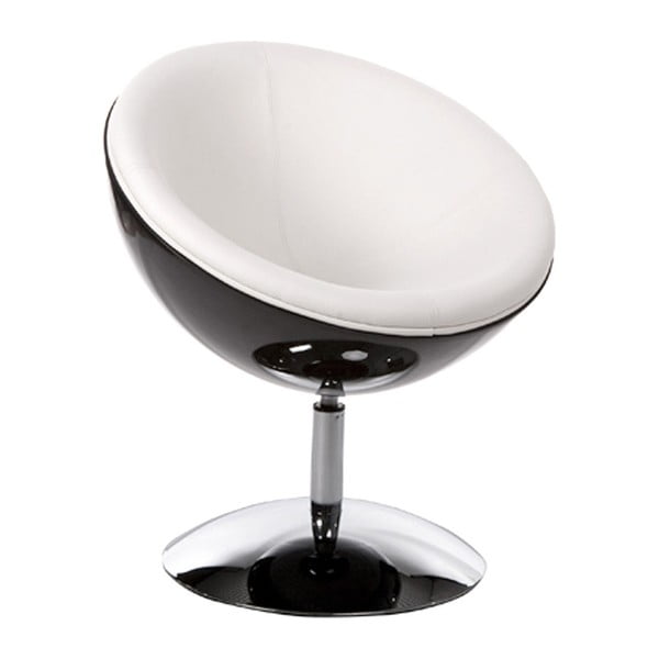 Бяло и черно въртящо се кресло Sphere - Kokoon