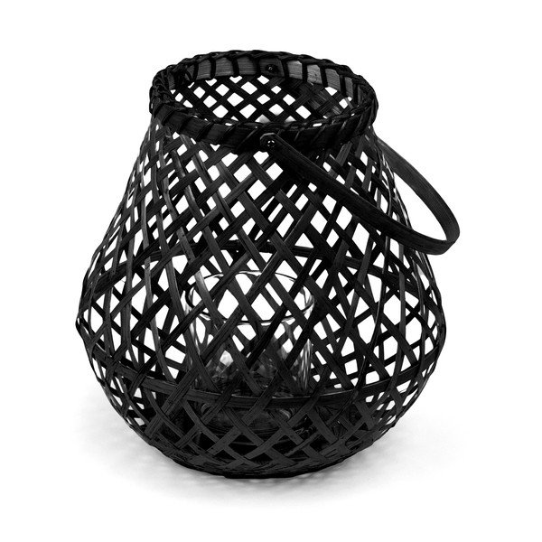 Черен бамбуков фенер Бамбуков фенер, ⌀ 25 cm - Compactor-image-4
