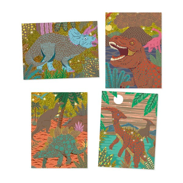 Детски картинки за скречове Динозаври - Djeco