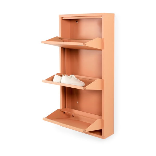 Метална накланяща се стойка за обувки в цвят сьомга 50x103x15 cm Billy – Spinder Design-image-2