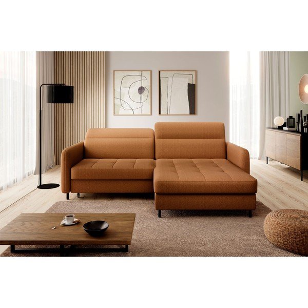 Жълт кадифен разтегателен ъглов диван с място за съхранение (десен ъгъл) Gomsi – ELTAP-image-3