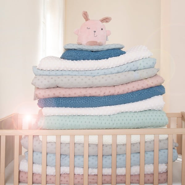 Бежово бебешко одеяло със смес от памук 80x80 cm Frosty Almond – Roba-image-4