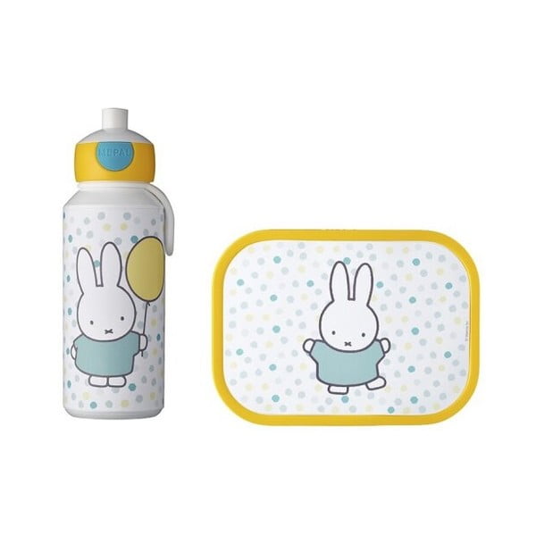 Комплект детска кутия за закуски и бутилка за вода Miffy Confetti - Mepal