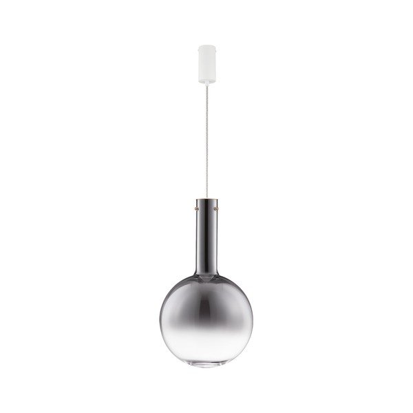 Сиво стъклено LED затъмняващо се висящо осветително тяло ø 30 cm Nostos – Nova Luce