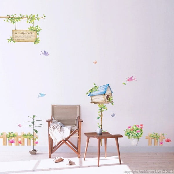 Комплект стикери за стена Happy House, 42x30 cm - Ambiance