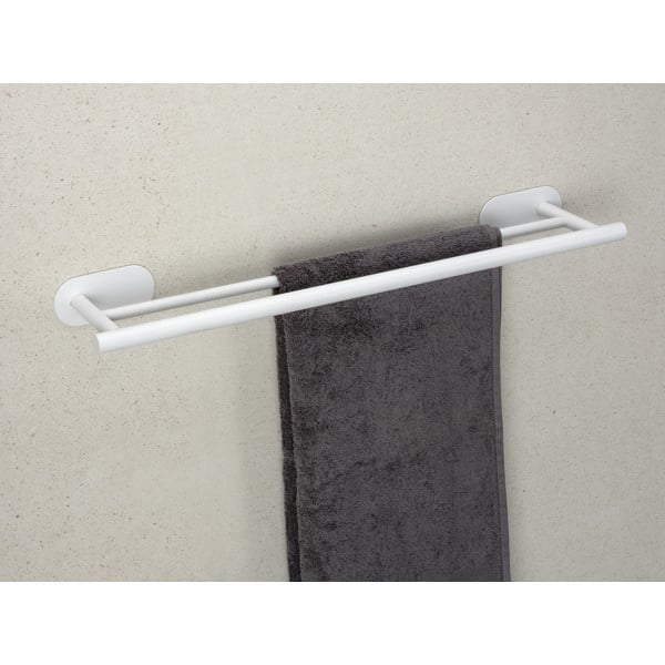 Бяла самозалепваща поставка за кърпи от неръждаема стомана Orea Duo – Wenko-image-1